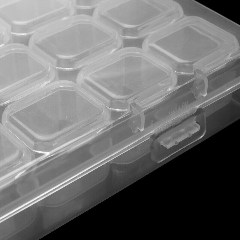 56 Grid Storage Tool Diy Removable Clear Plastic Organizer Nail Art RhinestoneT3