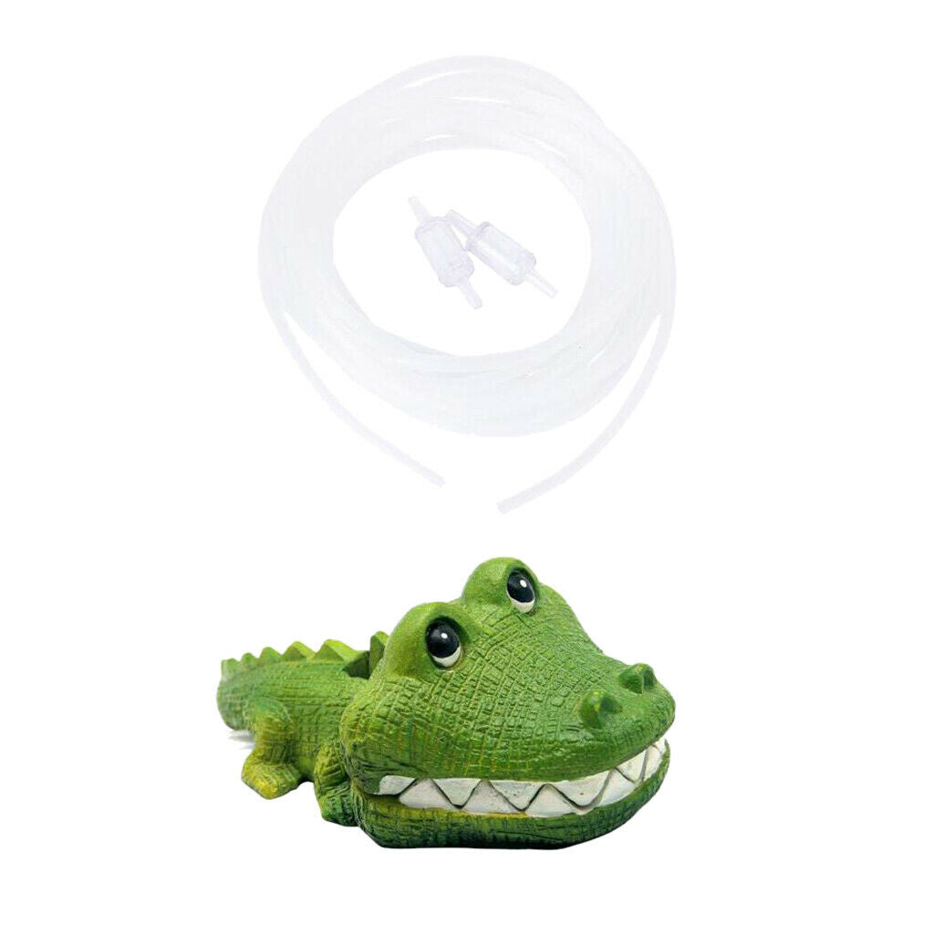 Air- Bubbling Crocodile Aquarium Decorated Aquarium Background Decor
