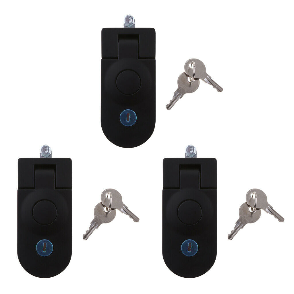3x Trailer Toolbox Latch Compression Lever Lock with Keys for Camper RV Truck