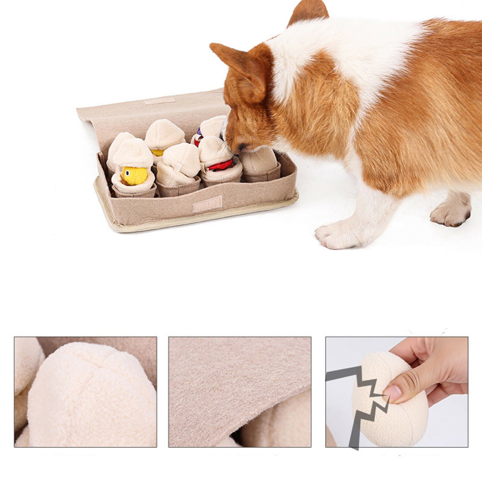 Pet Dog Snuffle Box Puppies Training Feeding Foraging Skill & Stress Release