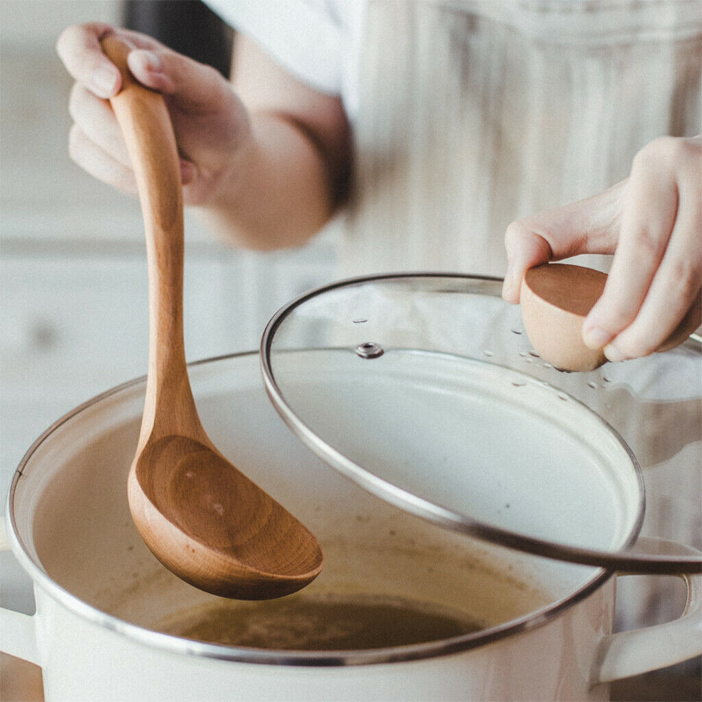 Wooden Spoon Ramen Rice Scoop Eco-friendly Kitchen Ladle Utensils Tools