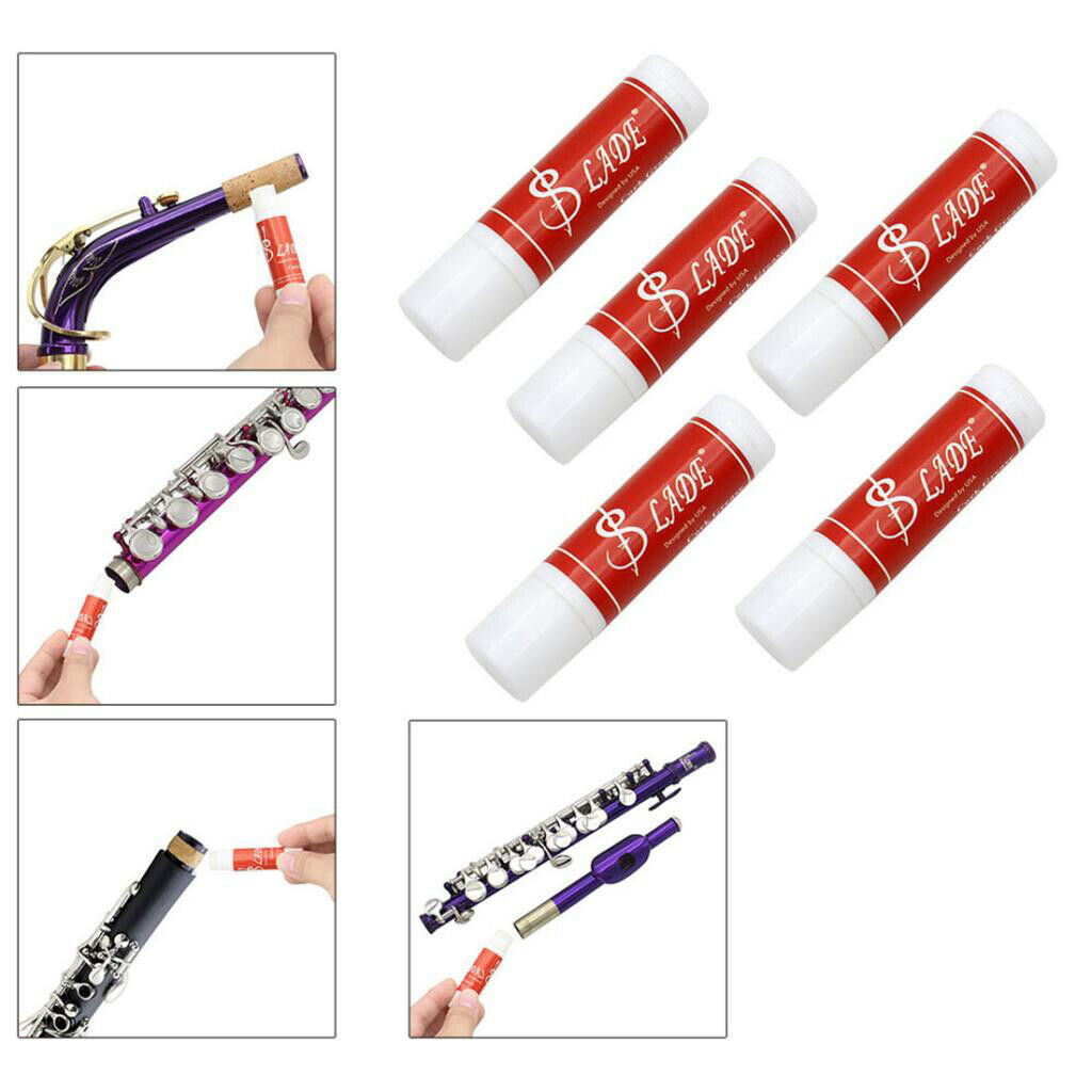 5pcs Cork Grease Woodwind Instruments Clarinet Saxophone Parts New White