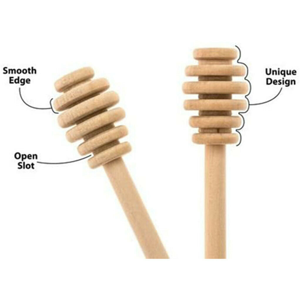 24 pack Wooden Mini Honey Dipper Sticks for Dispense Drizzle Honey Drizzling