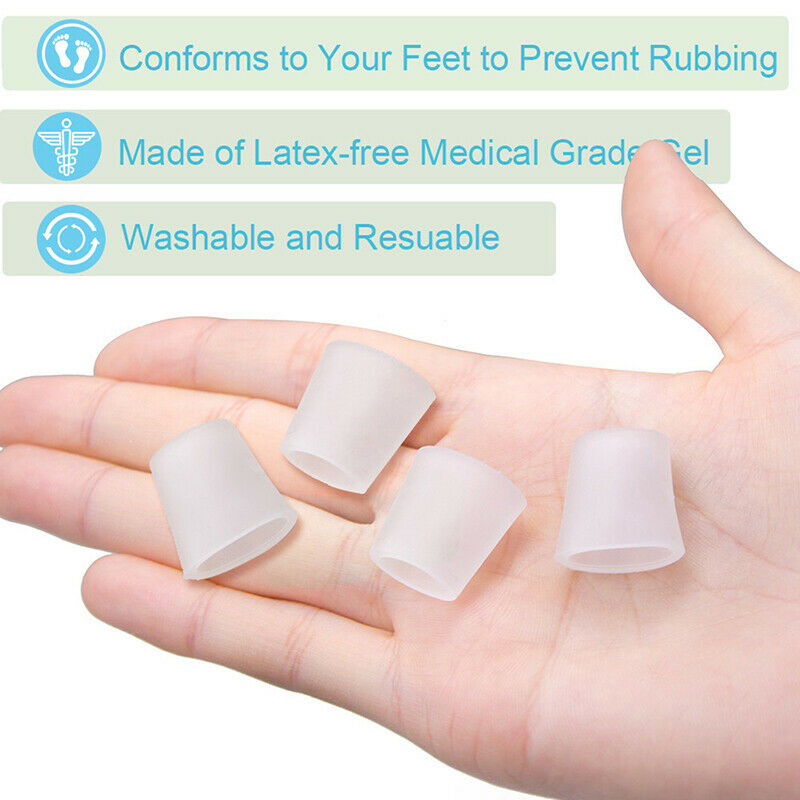 16 Pcs Silicone Gel Thin Toe Protector Thumb Separator Corns Hallux Foot .l8