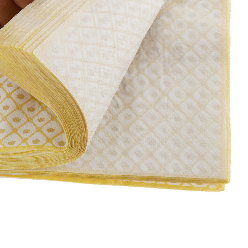 80 Pack Crown Design Paper Napkins for Wedding Party Decor Golden