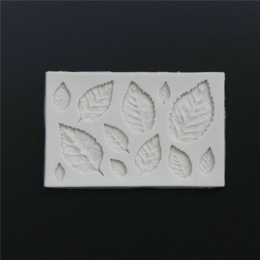 Rose Leaves Embellisment Silicone Fondant Mould Cake Decor Sugar Chocolate Mold