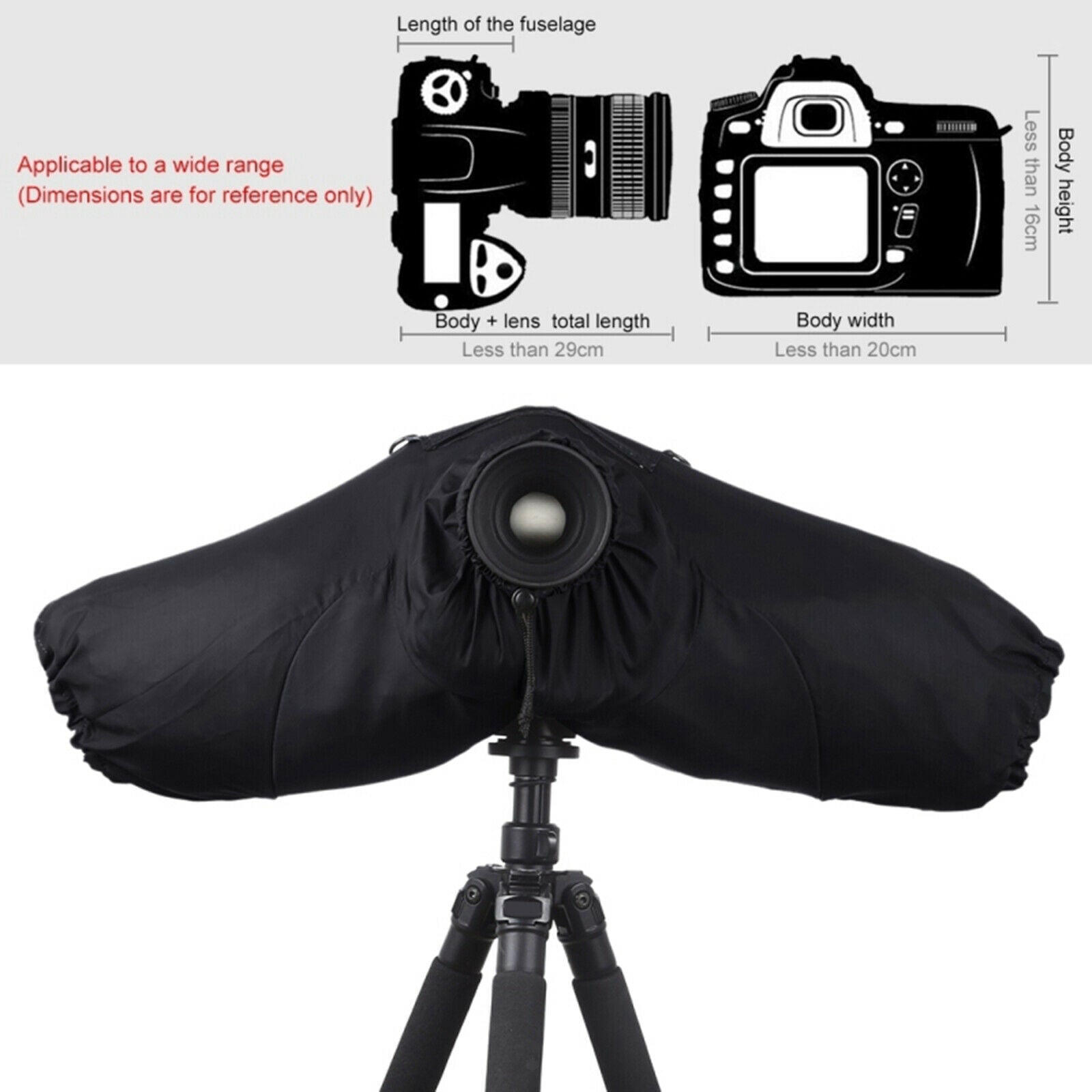 Waterproof Nylon Camera Rain Cover Lens Protector Coat for DSLR Camcorder