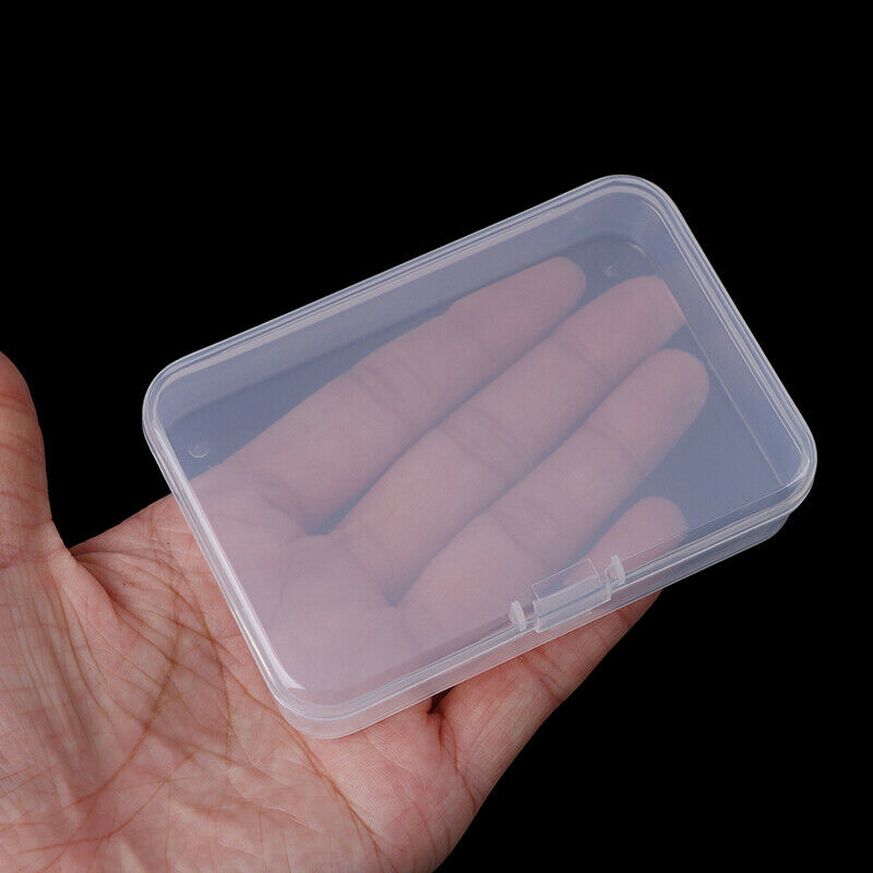 9.3*6.3*2.2cm Transparent Plastic Storage Box Clear Square Multipurp gtJC.l8
