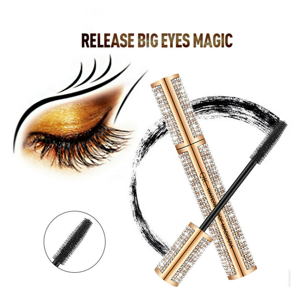 4D Flash Waterproof Diamond Silk Fiber Thick Lengthening Mascara Long Lasting