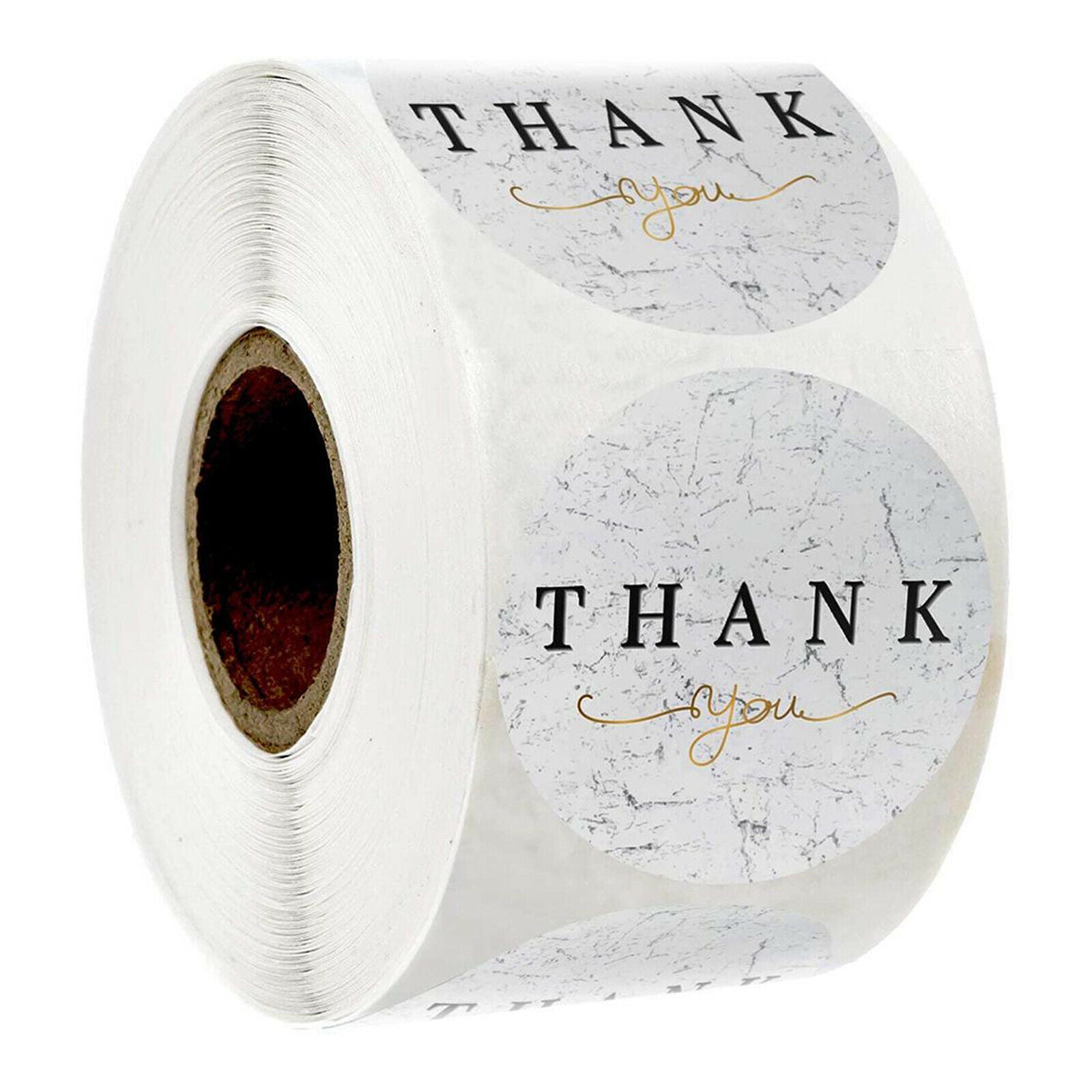 Thank You Stickers Roll 500pcs Labels Marbling Decorative Sealing Stickers 1.5