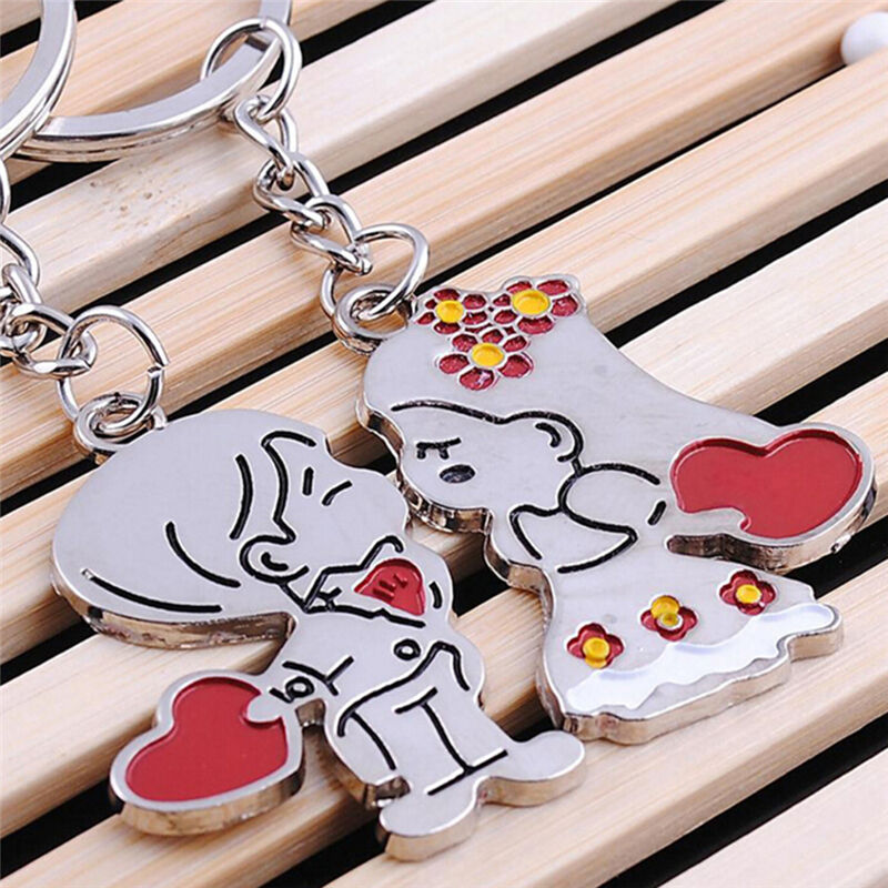 Novelty Items Casual Couple Love Keychain Cartoon Key Chain Lovers Key Rin.l8