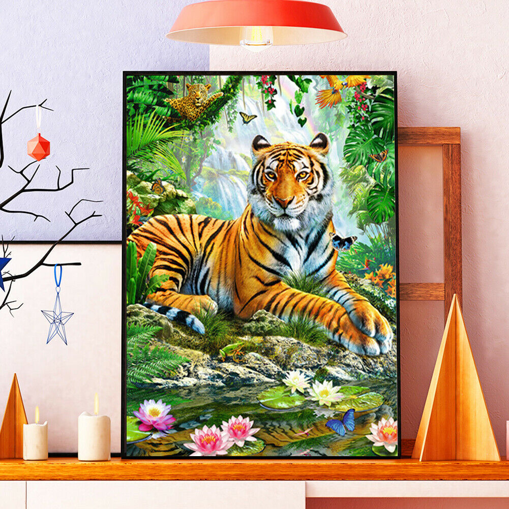 Tiger Full Drill Square Diamond Painting 5D DIY Mosaic Kit for Bead Art @