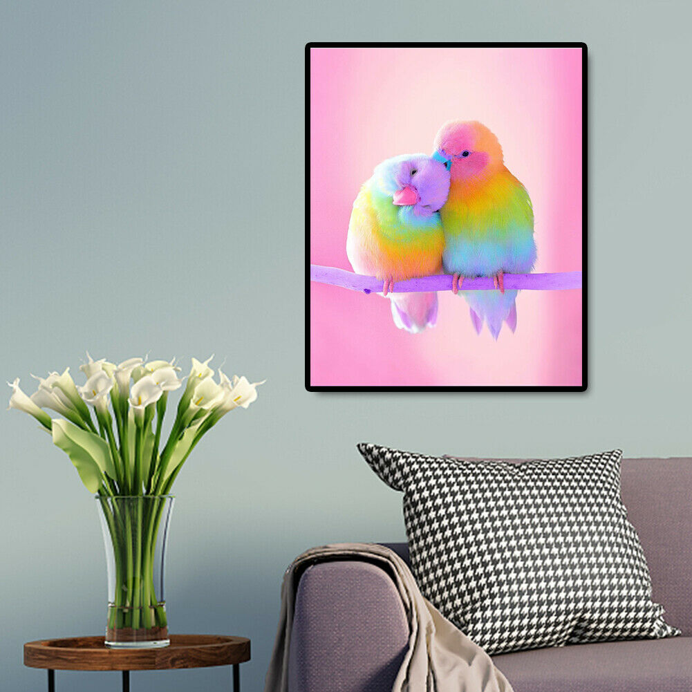 Colorful Bird 5D DIY Full Square Drill Diamond Painting Manual Mosaic Kits @