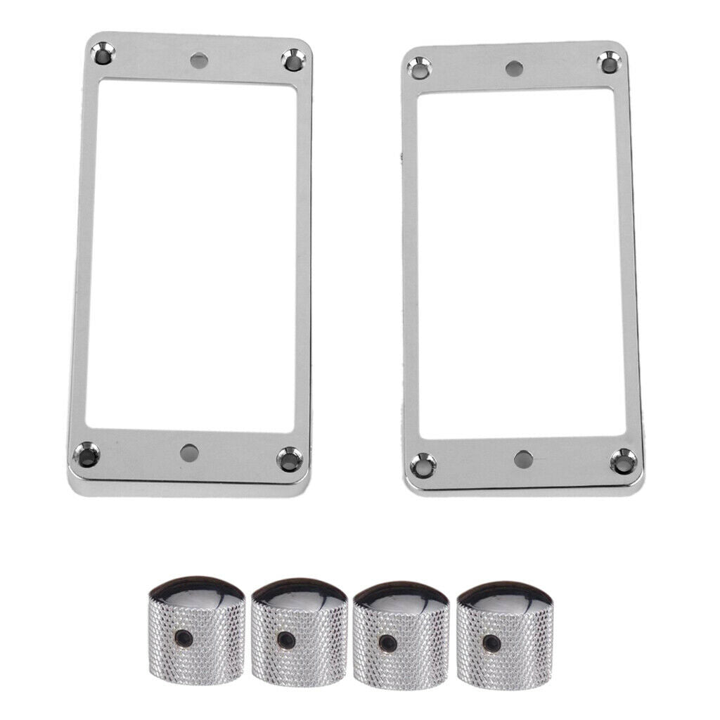 Metal Guitar Knob + Humbucking Pickup Ring Set for   Electric Guitar Accessories