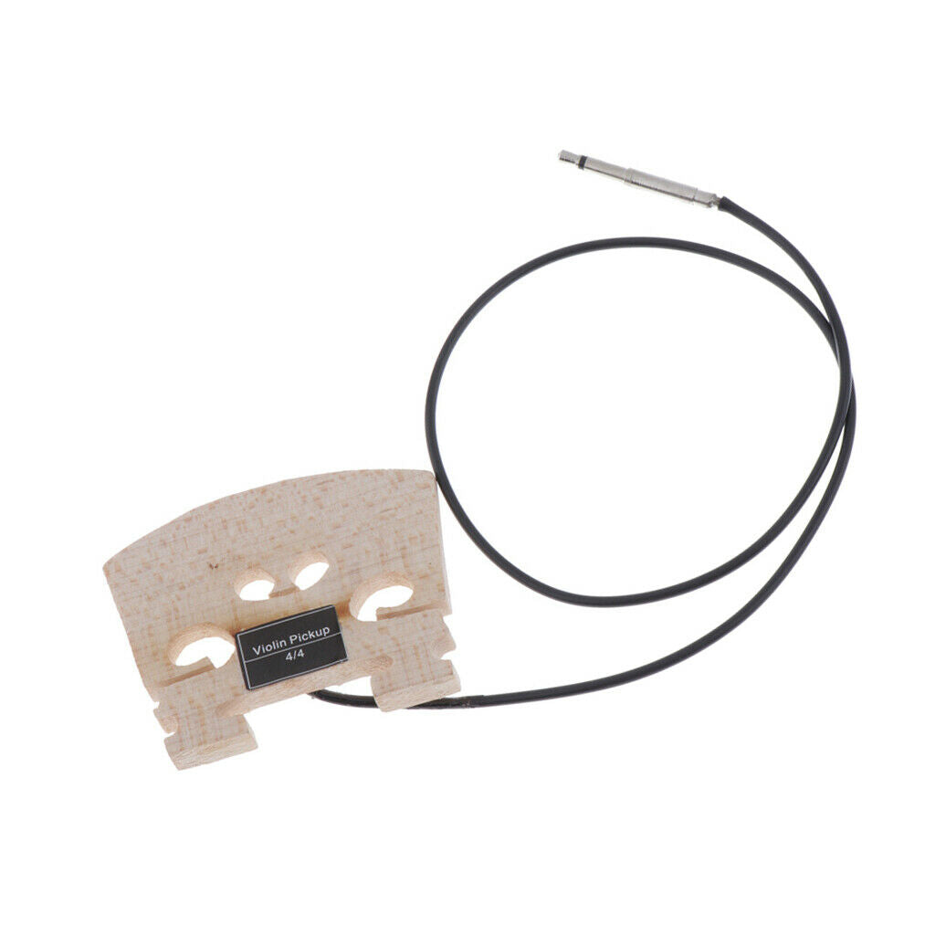 Violin Bridge with Embedded Piezo Pickup, Jack Included for 4/4 Violin
