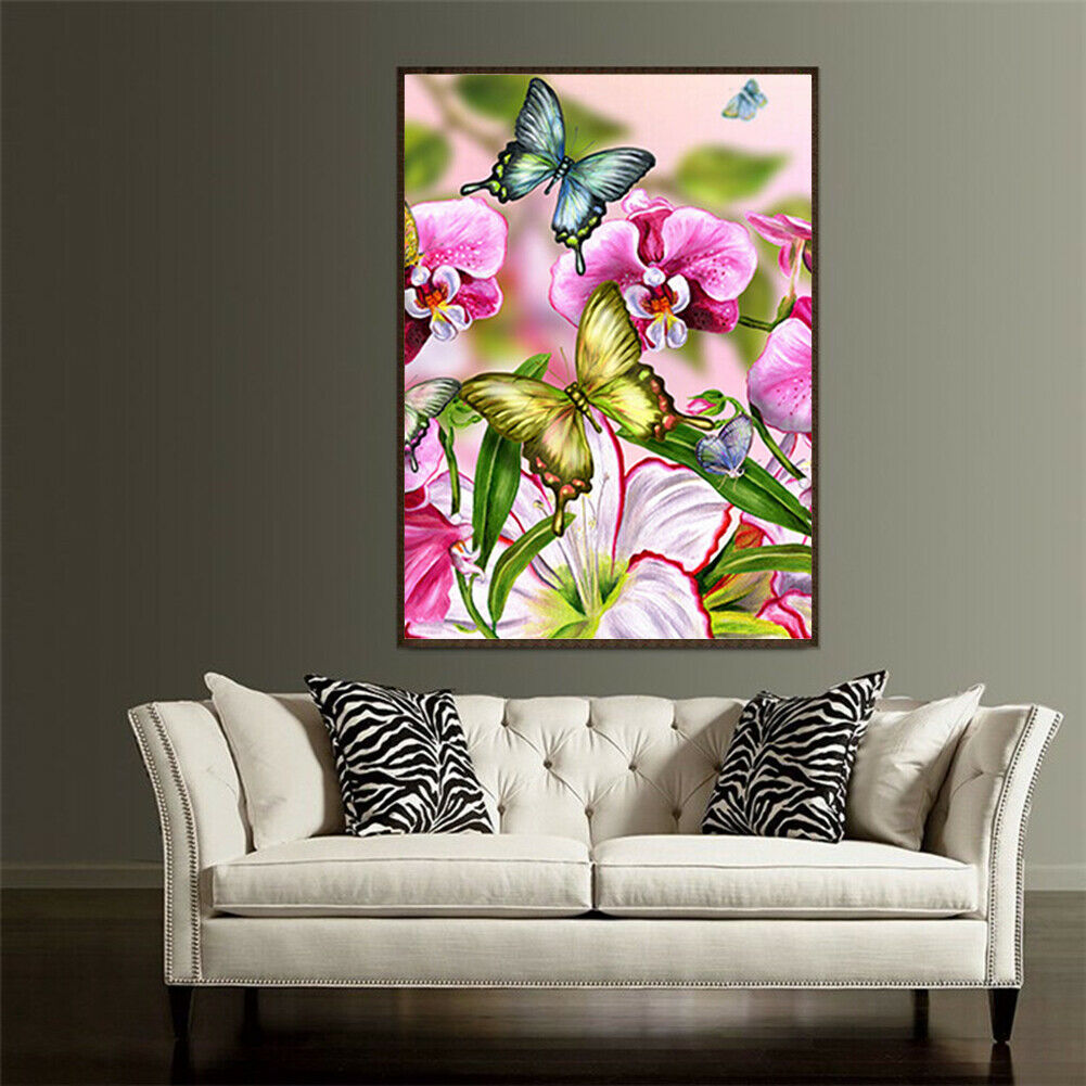 Butterfly DIY Full Drill Diamond Painting Embroidery Kit Cross Stitch Craft @