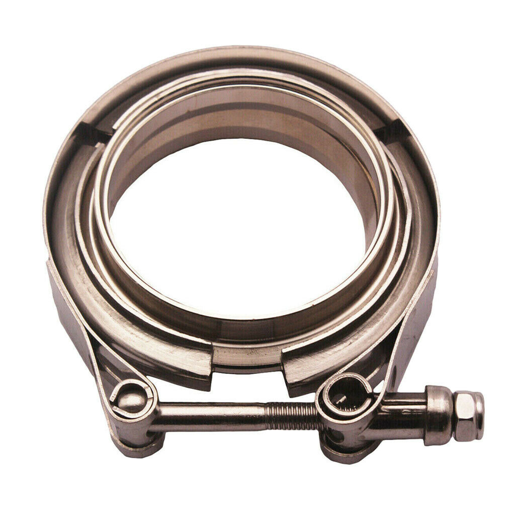 2'' Turbo Exhaust Down Pipe Aluminium Alloy V-Band Clamp with 2 Flange, New