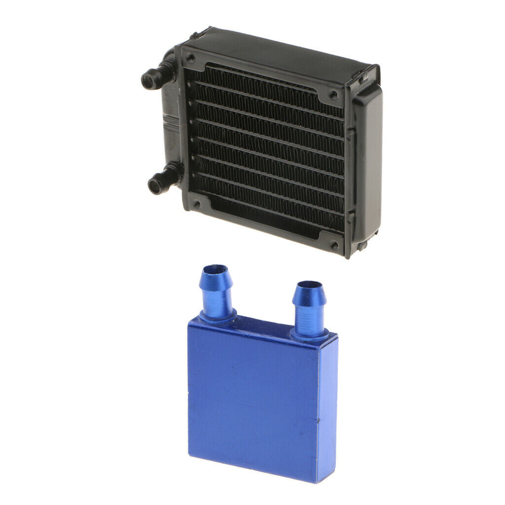 80mm Computer Water Cooling Radiator 80mm Fans 8-Pipe 40mm Water Blocks