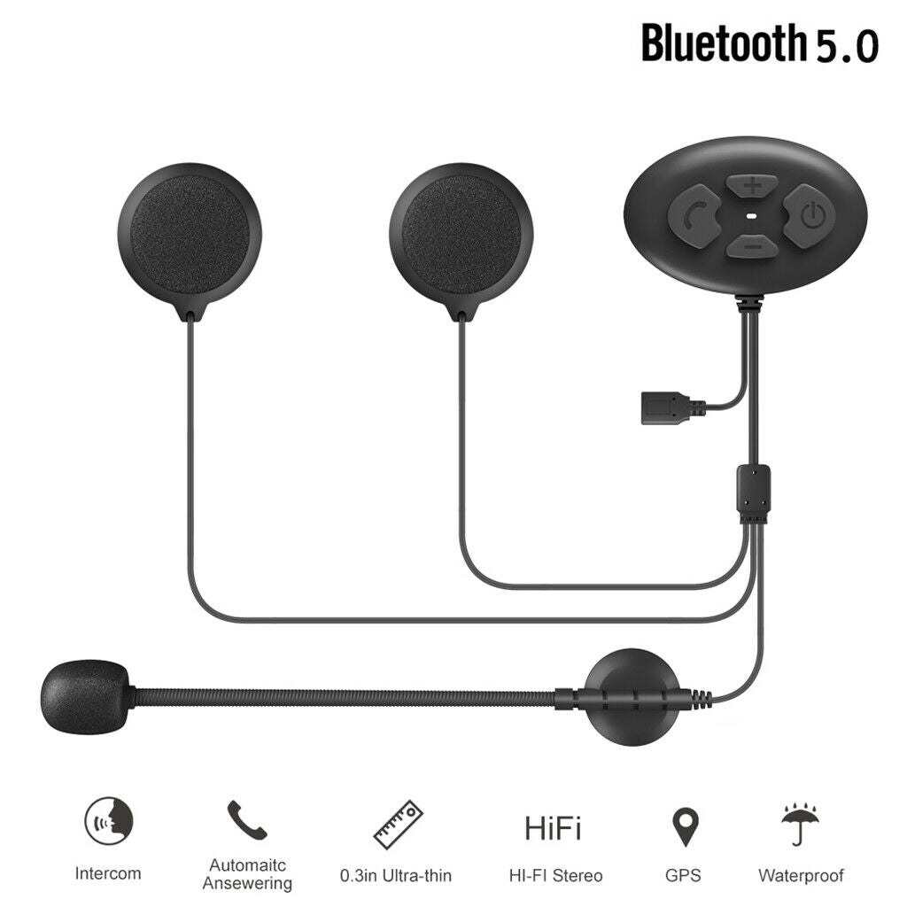 DK12 Motorcycle Bluetooth Helmet Intercom Headset Speaker For Safe Driving
