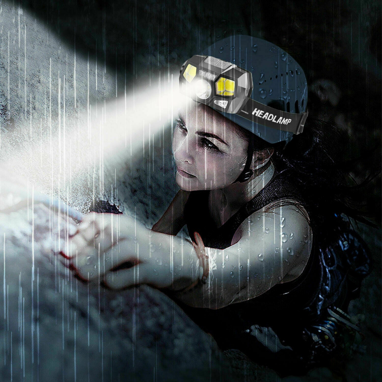 LED Headlamp USB Rechargeable Headlight Head Lamp Flashlight Camping Waterproof