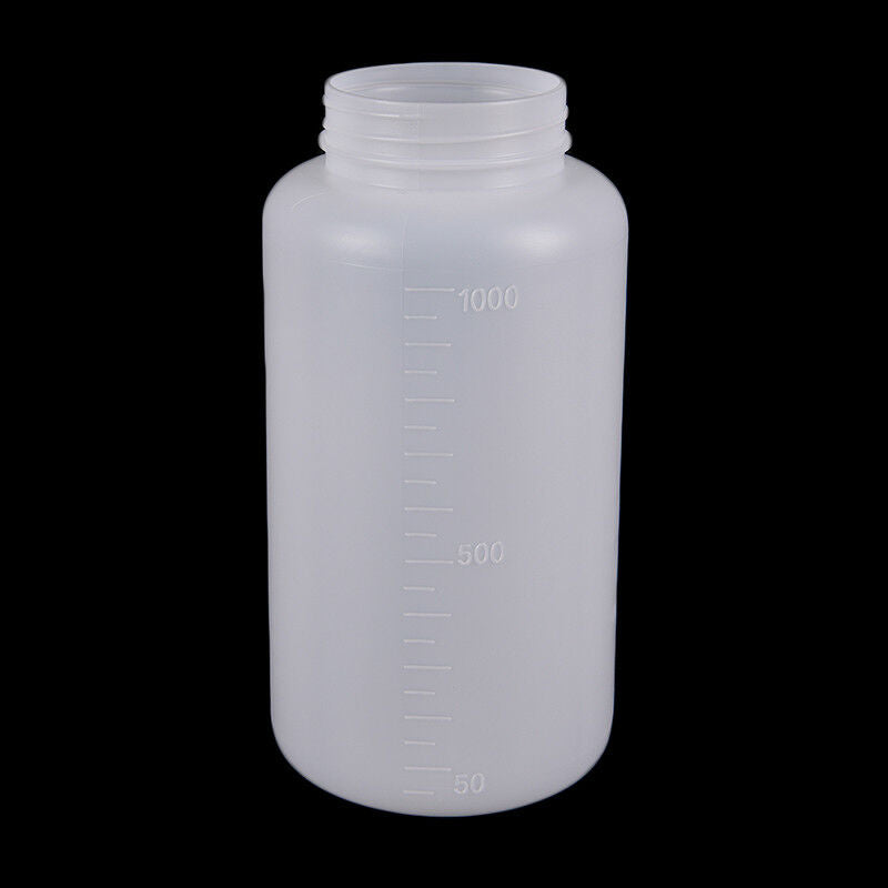 1000ml clear plastic cylinder shaped chemical storage reagent sample bottl.l8
