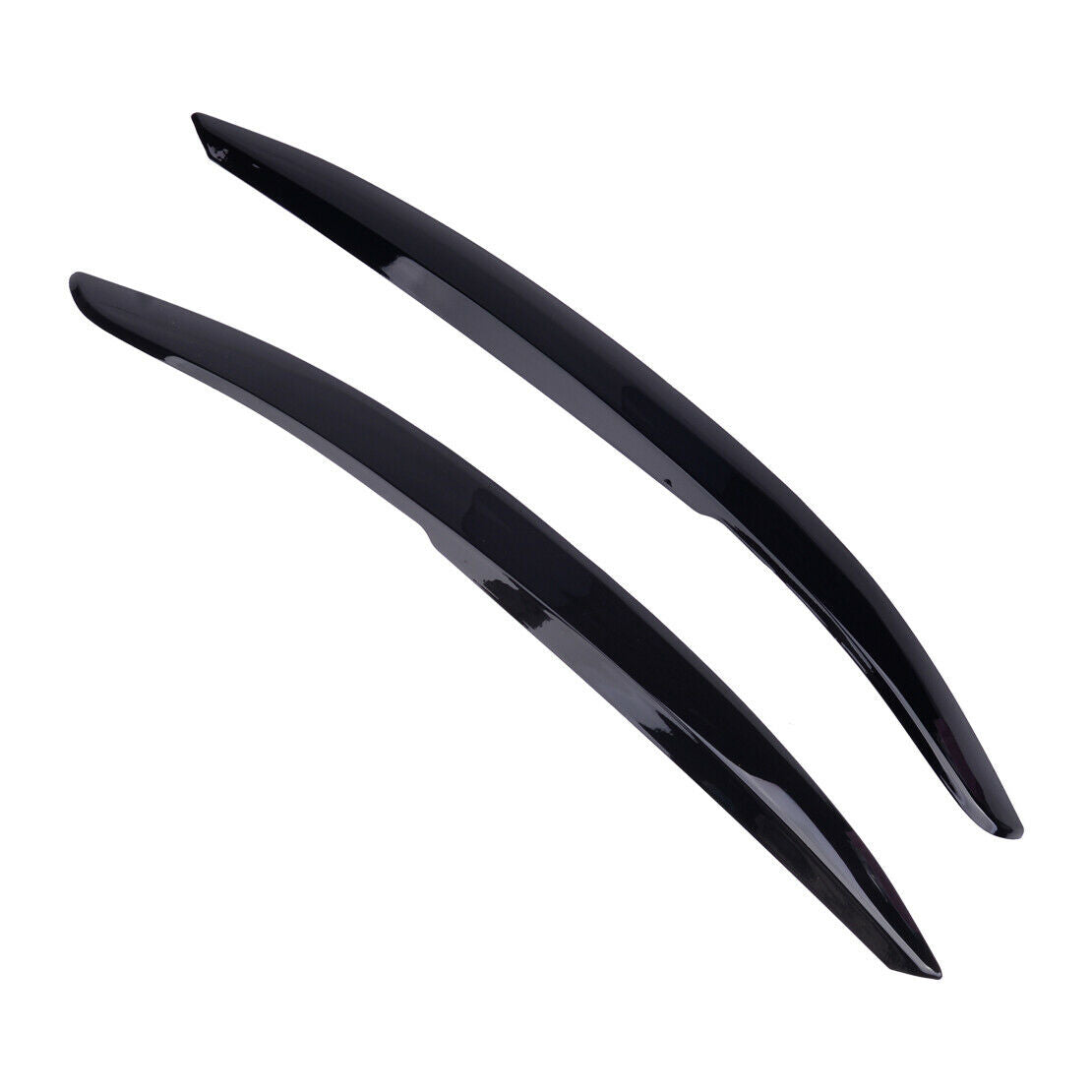 Pair Black Headlight Eyebrow Eyelid Trim Cover Fit For VW Polo MK5 11-17