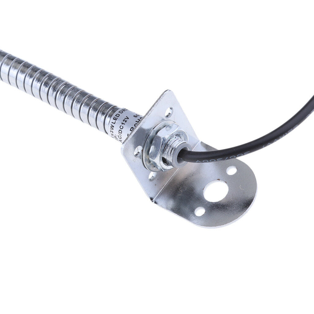 Boat Reading Light Minimalist Flexible Gooseneck LED Switch Bed Lamp 12V 3W