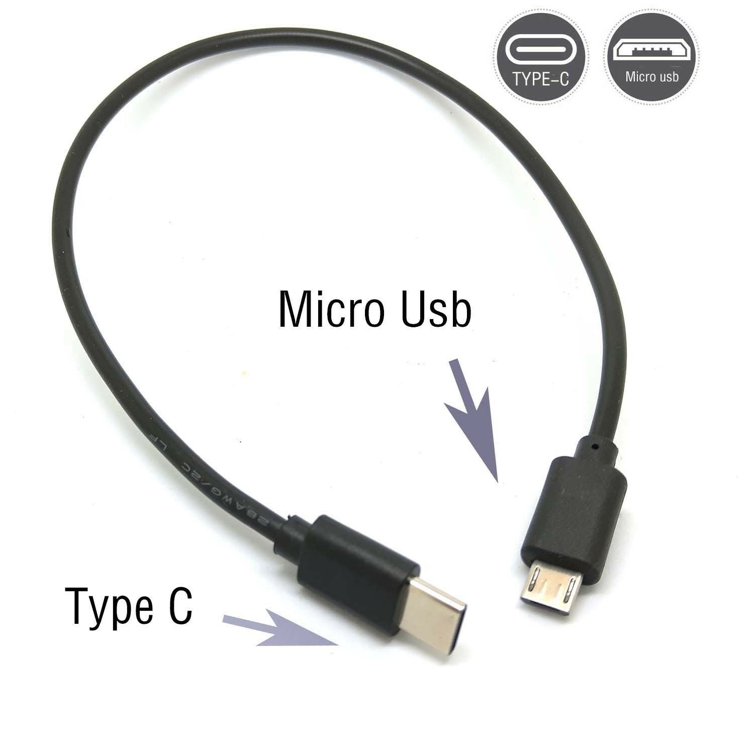 Micro USB  to Type C (USB-C)  Male Sync Charge OTG CHARGER Cable Adapter tt