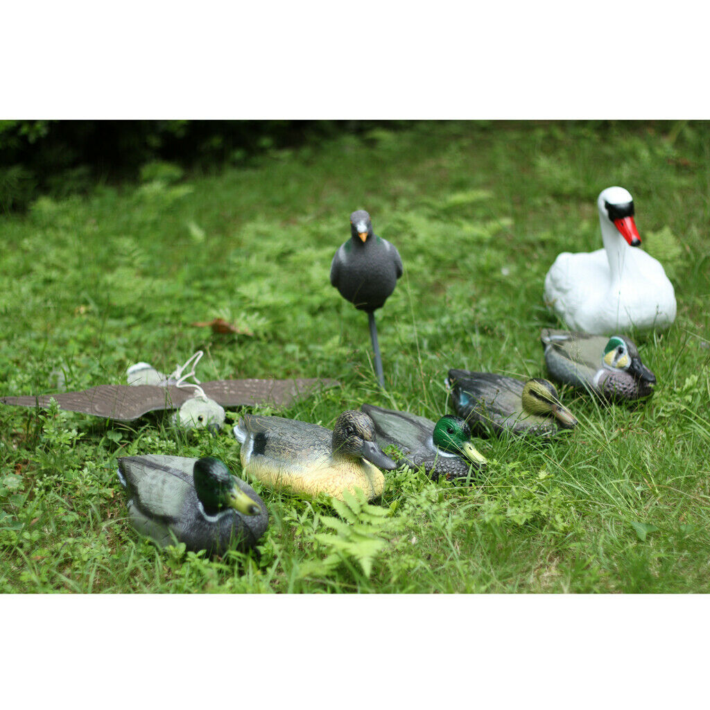 Pack of 3 Simulation Decoy Duck Plastic Realistic Garden Mallard Duck Swan