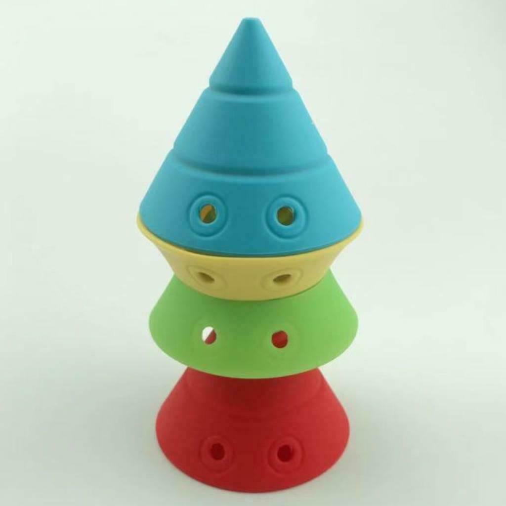 Soft Stacking Nesting & Block Convertible Cone Building Tower Squeeze Toys