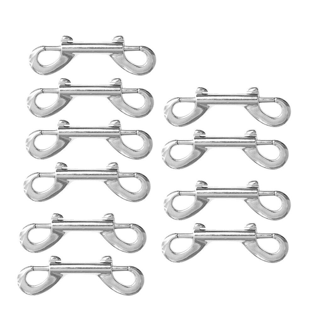 10Pcs Double End Snap Hooks Clips Bolts Security Carabiner for Keychain 9cm