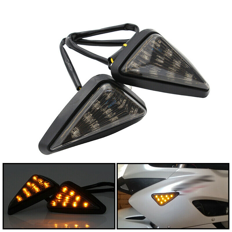 2PCS Universal Motorcycle Bike LED Flashing Turn Signal Indicator DRL Taillights