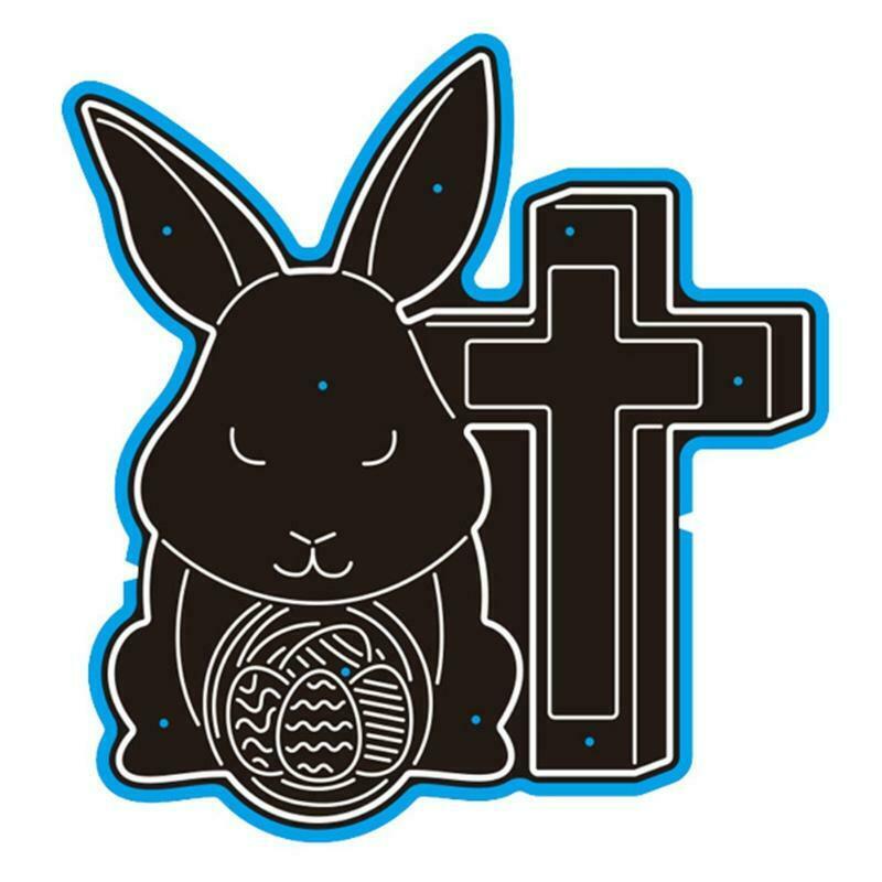 Cross Bunny Metal Cutting Dies Stencil DIY Scrapbook Album Paper Card Template