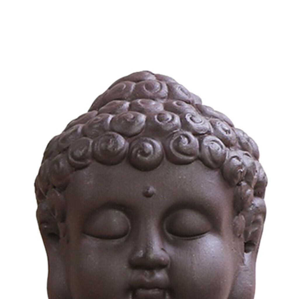6 Piece Monk Buddha Ceramic Statue Tea Tray Craft