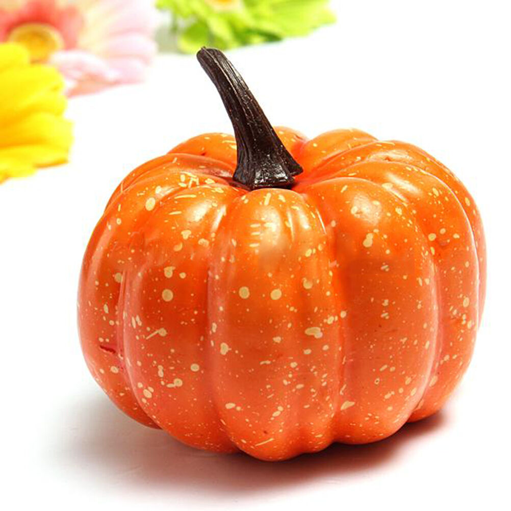 2Pcs Plastic Yellow Pumpkin Large Vegetable Creative Party Decorativ.l8