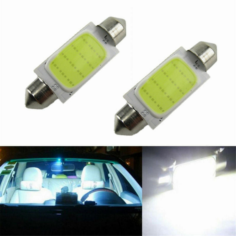 5PCS 41MM 12 SMD Bright White COB Festoon Dome Map LED Light Lamp Roof Bulb C5W
