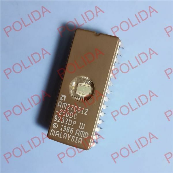 1PCS  UV EPROM IC AMD CDIP-28 AM27C512-250DC