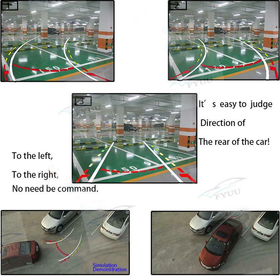 5 Inch Car Monitor TFT LCD HD Reverse Parking Waterproof w/ Dynamic Track Camera