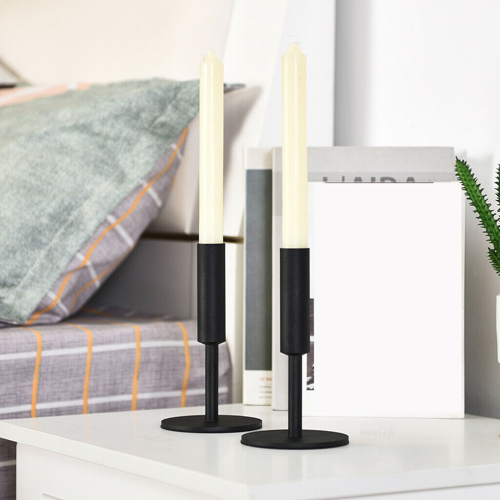 Simple Metal Taper Candle Holders Candlelight Stand Candlestick Home Decors
