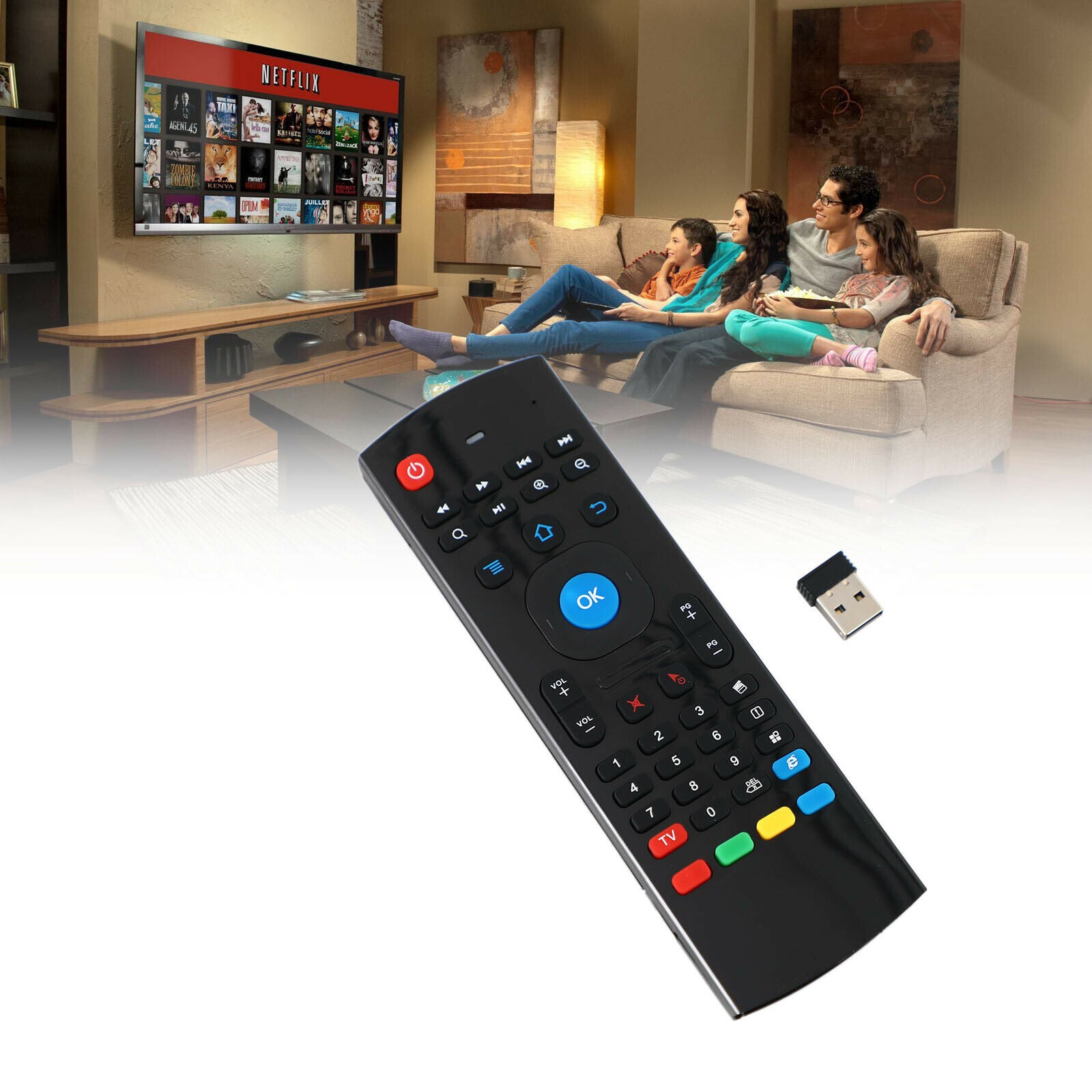 MX3 Air Fly Mouse 2.4GHz Wireless Keyboard Remote control For PC/Android TV Box