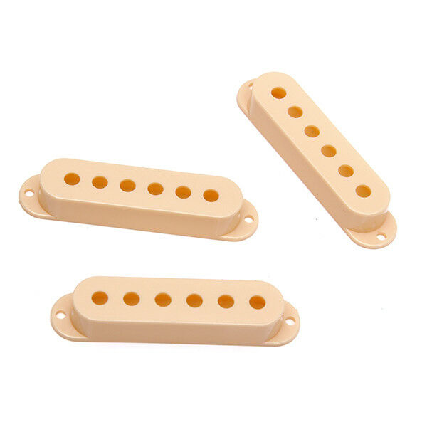 Plastic Pickup Covers w/ Volume Tone Knobs Buttons for Electric Guitar Beige