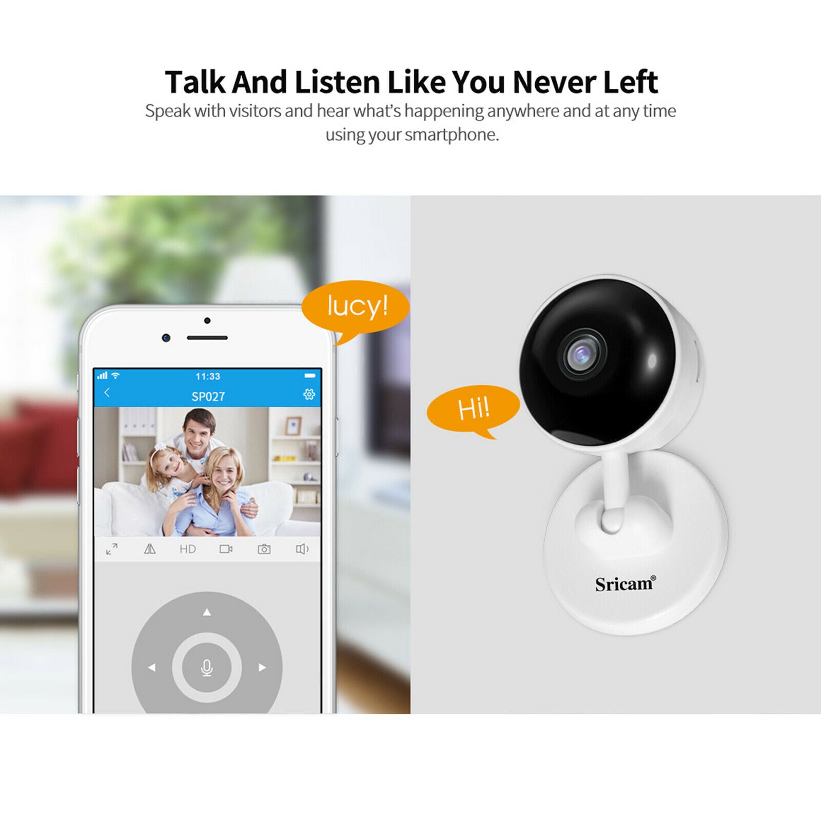 WiFi Camera Home Cloud IP Security Camera Wireless Baby Monitor 2 Way