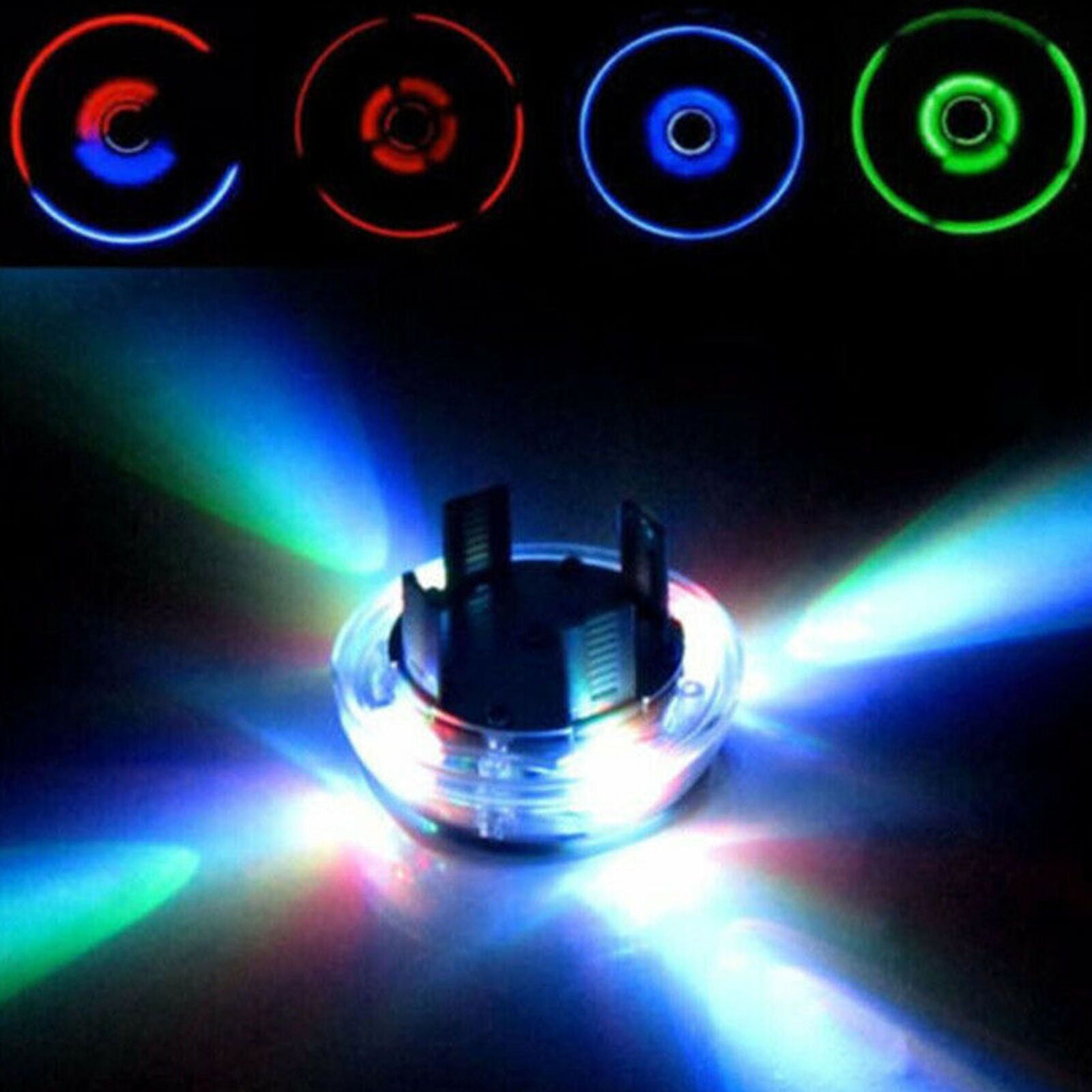 12 LED RGB Car Auto Solar Energy Flash Wheel Tire Light Lamp Decor