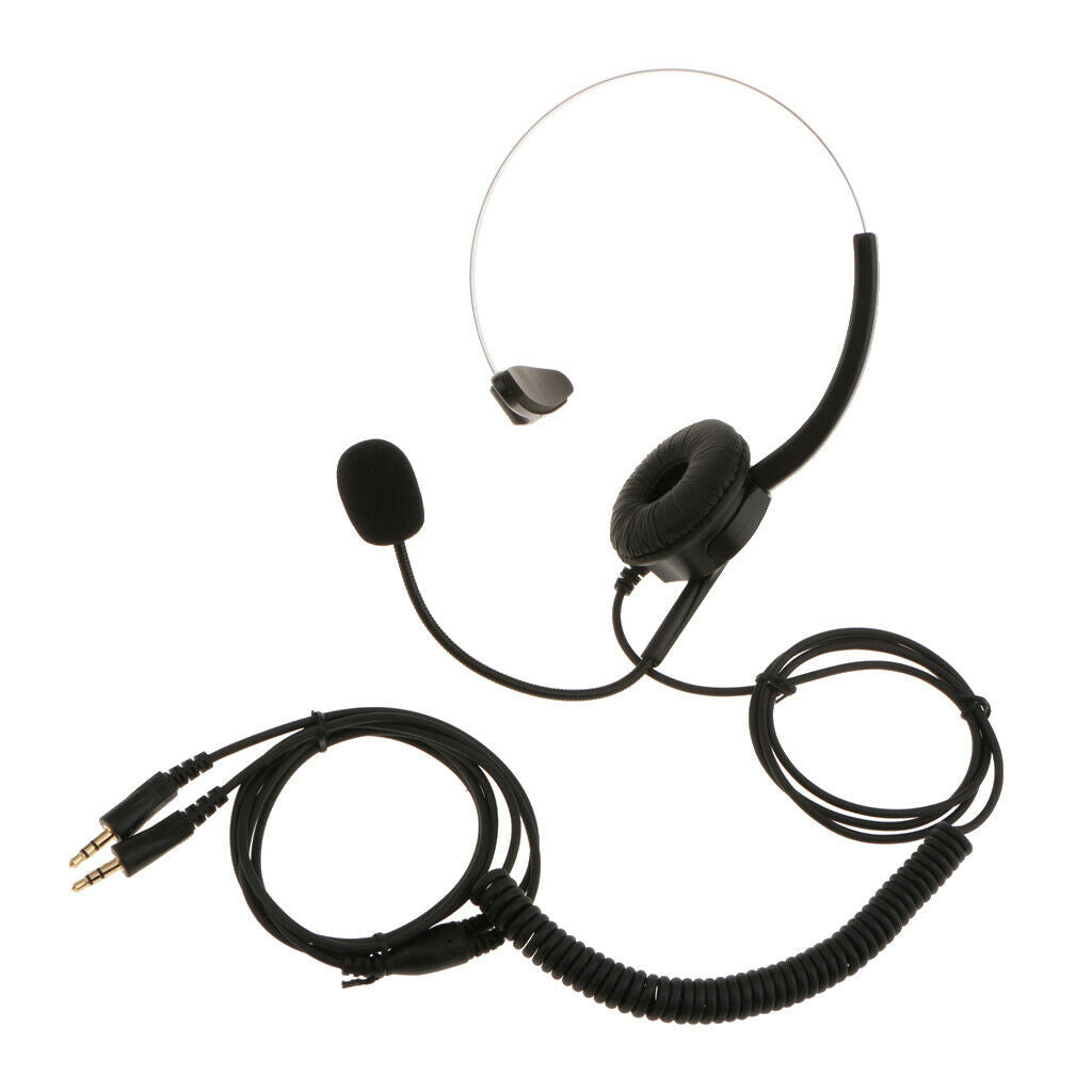 2.5mm Call Center Noise Cancelling Headset Headphones for Desk Telephone