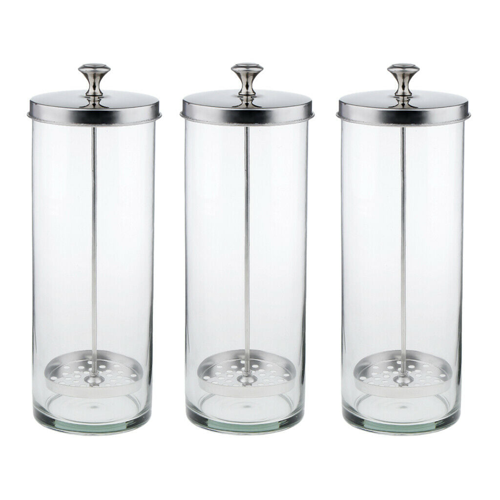 3 Pieces Disinfecting Sterilizing Jar For Shears Combs Nipper Clipper Tools