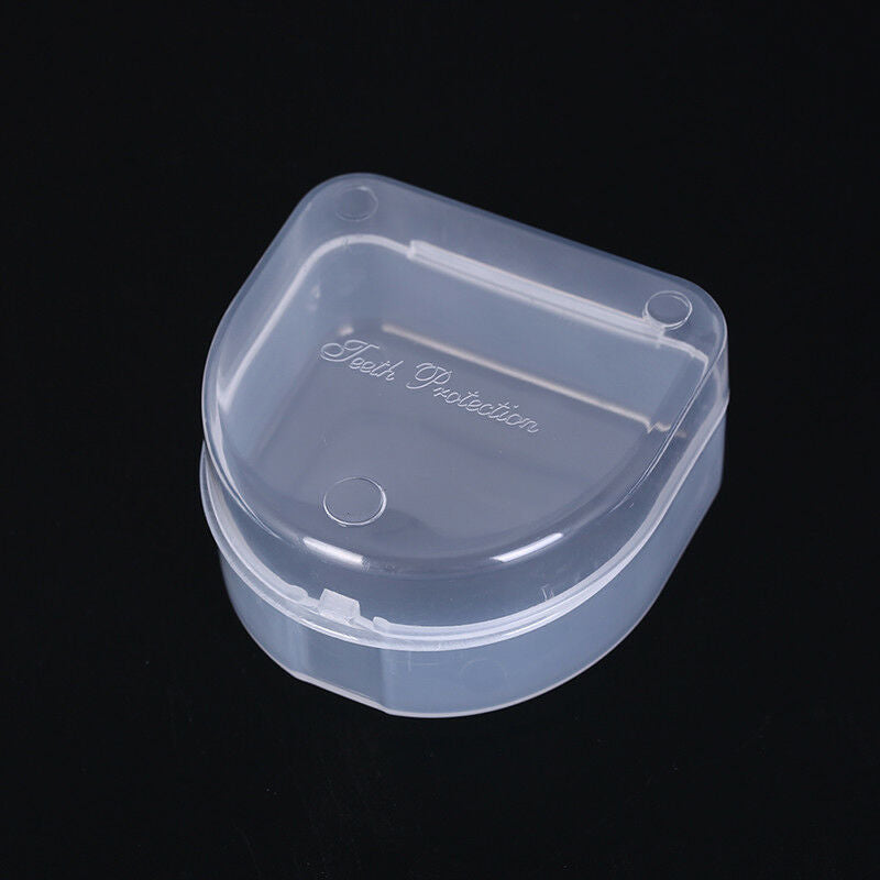 1pc dental box denture teeth storage case mouth guard container 6.4x6.5x3..l8