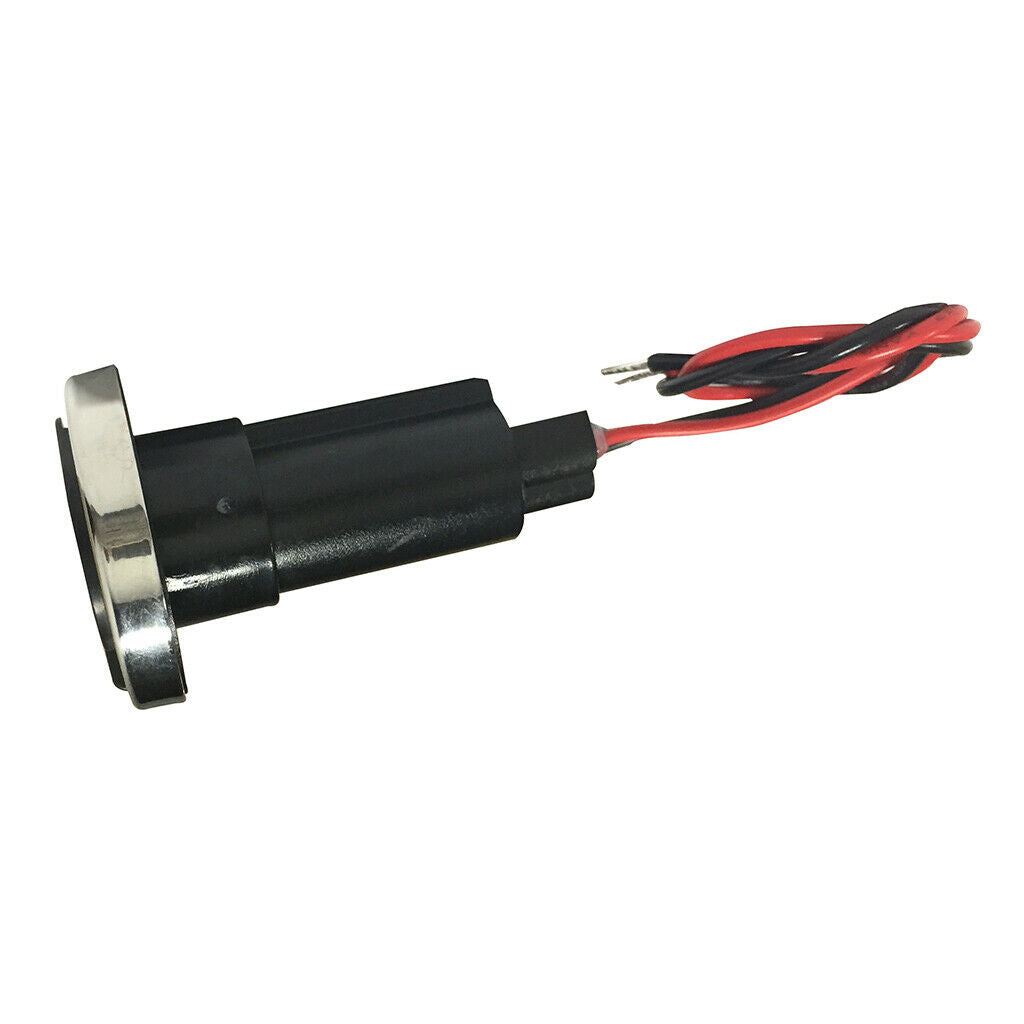 Black Marine Boat 2 Pin Stern Light Plug-in Pole Base Waterproof  Cover
