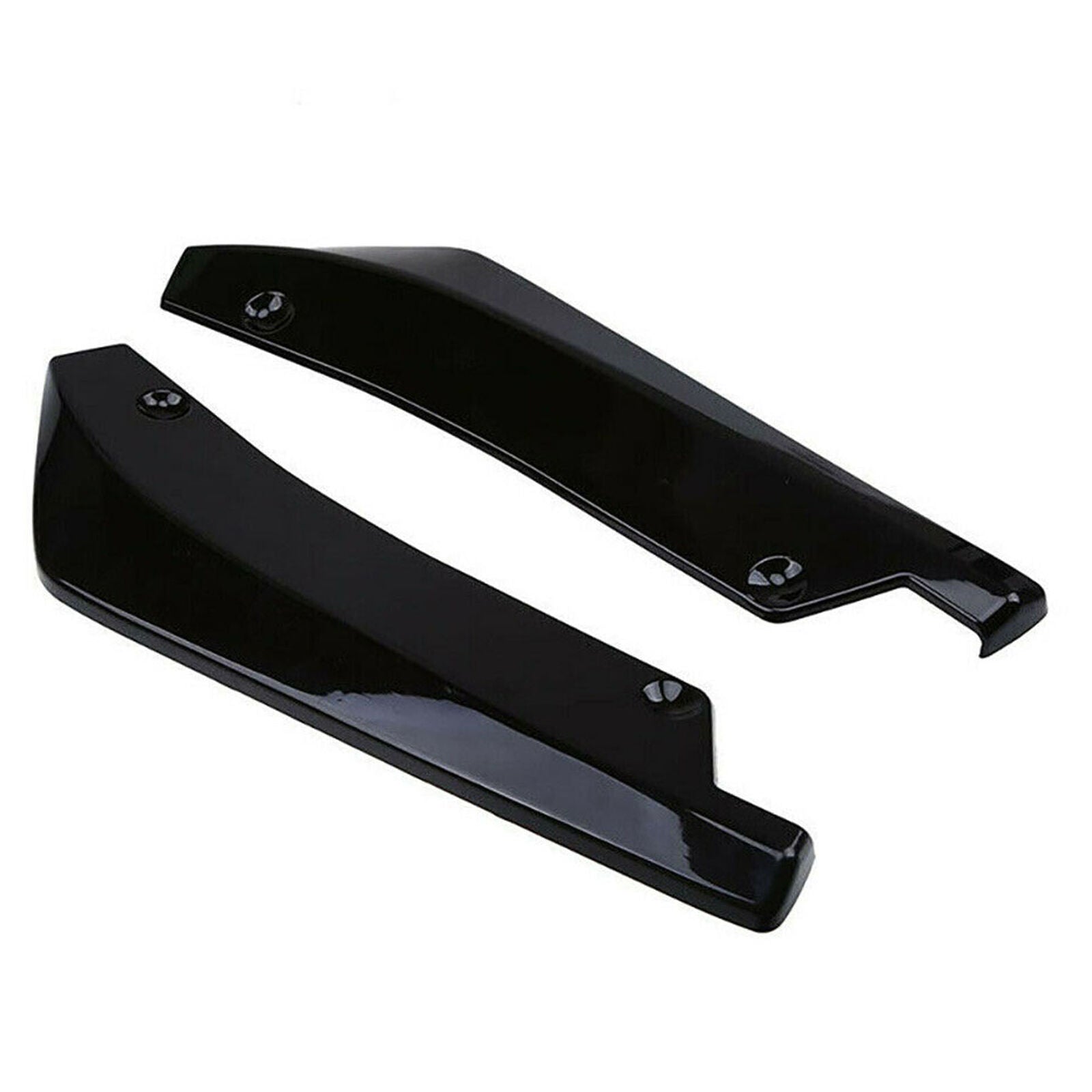 Glossy Black Rear Bumper Lip Diffuser Splitter Canard Protector Car Accessories