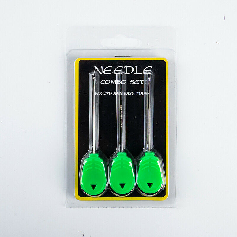 3PCS Carp Fishing Tools Rigging Baiting Needles Crochet Hook Stringer Nee.l8
