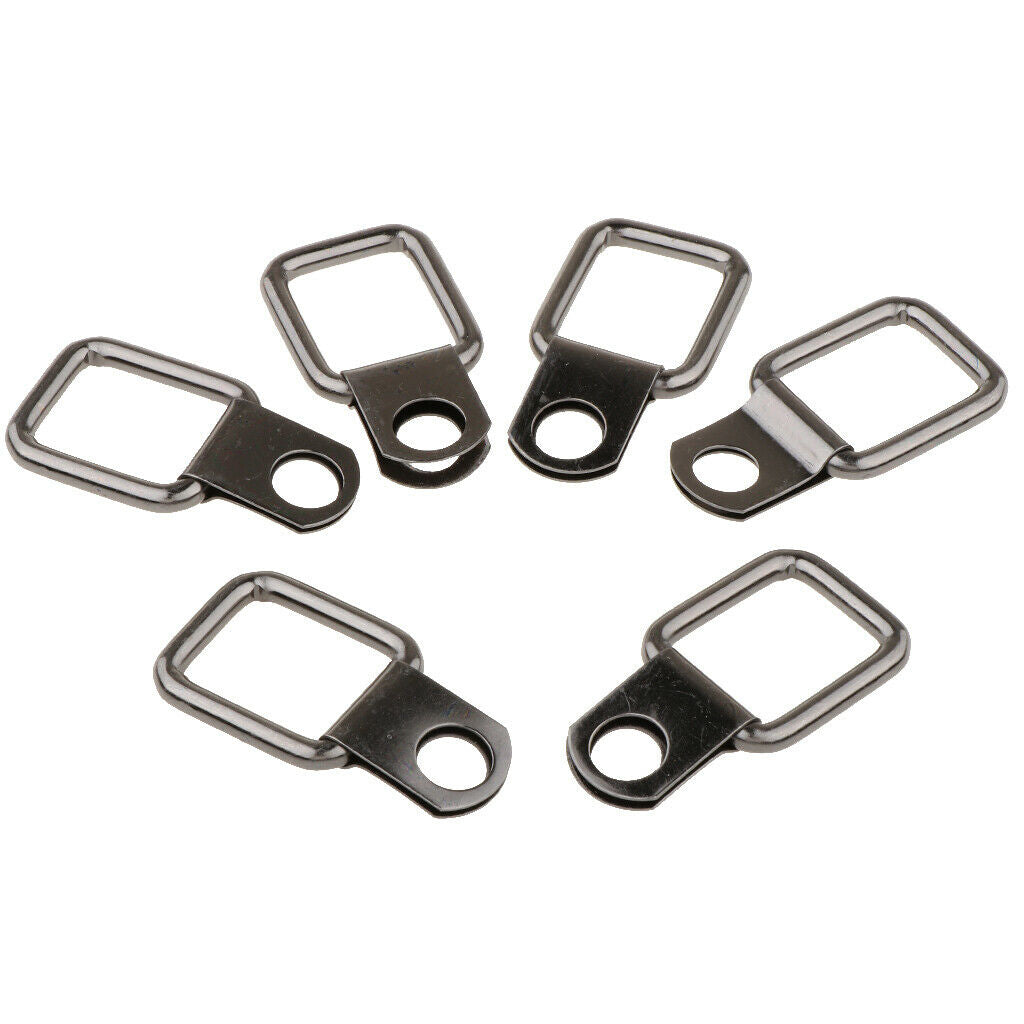 6pcs Stainless Steel D Ring Tie Downs for  Wrangler Trunk Cargo